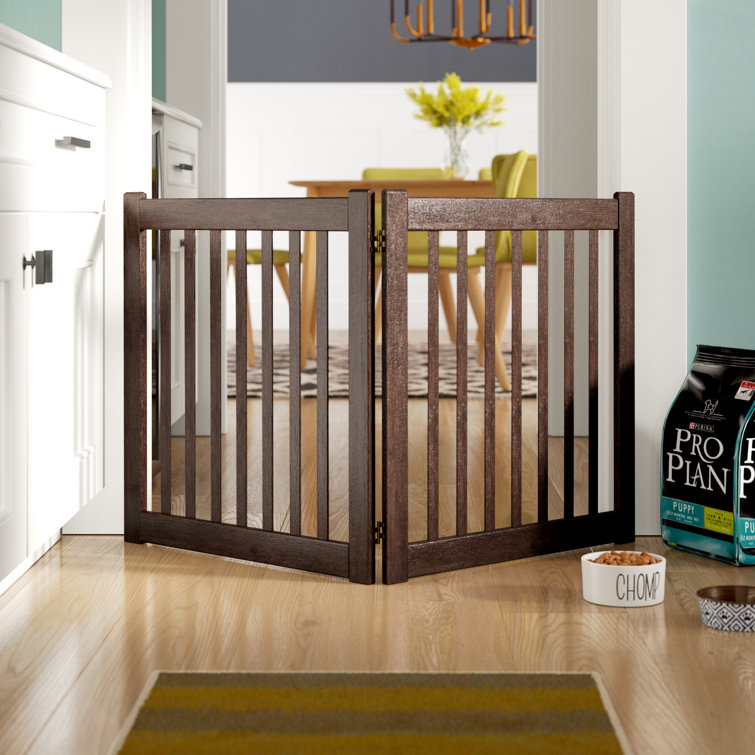 Archie Oscar Clarissa Wood Free Standing Pet Gate Finish Mahogany